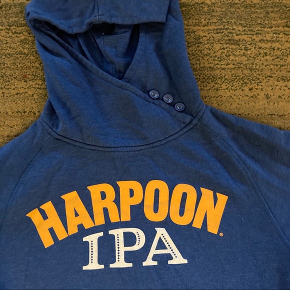 Harpoon IPA blue hoodie sweatshirt size small - Picture 3 of 6